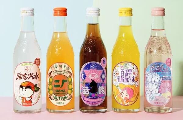 glass bottle carbonated drink